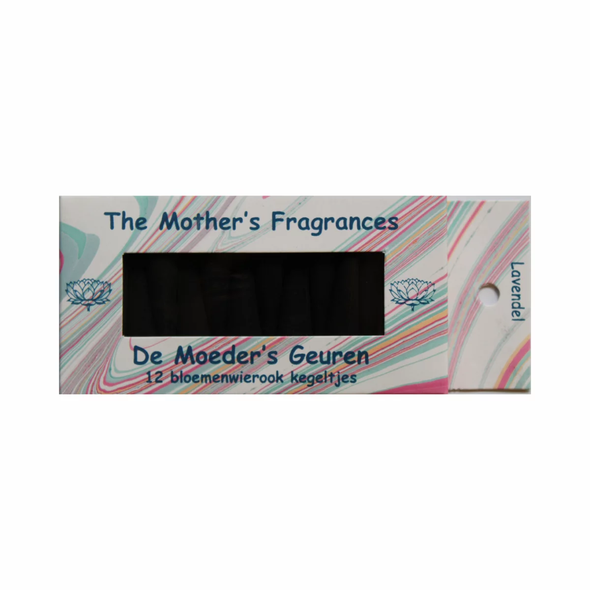 Wierook Lavendel | 12 Bloemenwierook Kegeltjes - Afbeelding 1