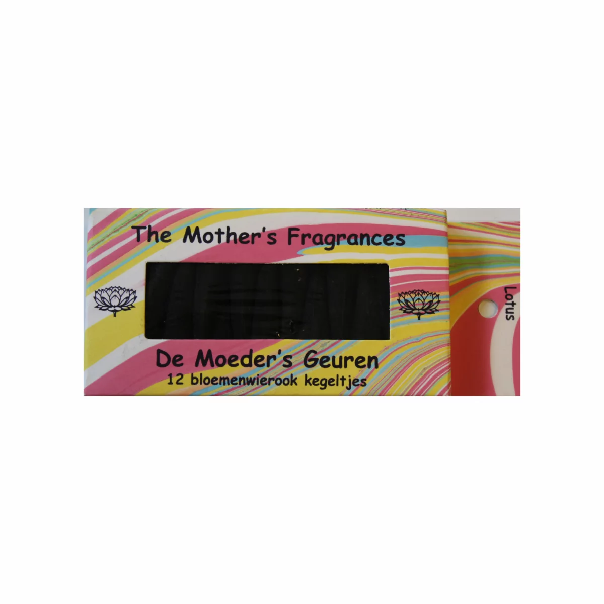 LotusKegels.png Wierook Lotus | 12 Bloemenwierook Kegeltjes - Afbeelding 1