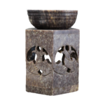 Aromalamp Speksteen - Gekerfd