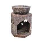 Aromalamp Speksteen - Gekerfd - Afbeelding 2