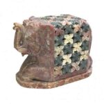 Theelichthouder Speksteen - Olifant - Afbeelding 2