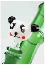 'Black Leaf' Glass Bong with Panda Bowl - Afbeelding 2