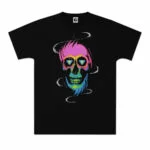 Neon Fluorescent T-Shirt - Skull - Afbeelding 2