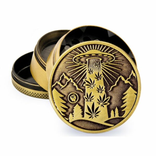 Metal Grinder 50mm Ø / 4 parts – 420 UFO (Gold)