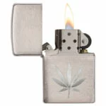 Zippo | Cannabis Design Brushed Chrome Engraved - Afbeelding 2