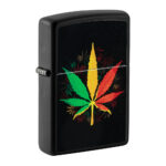 Zippo | Cannabis Design Rastafari Matte Black