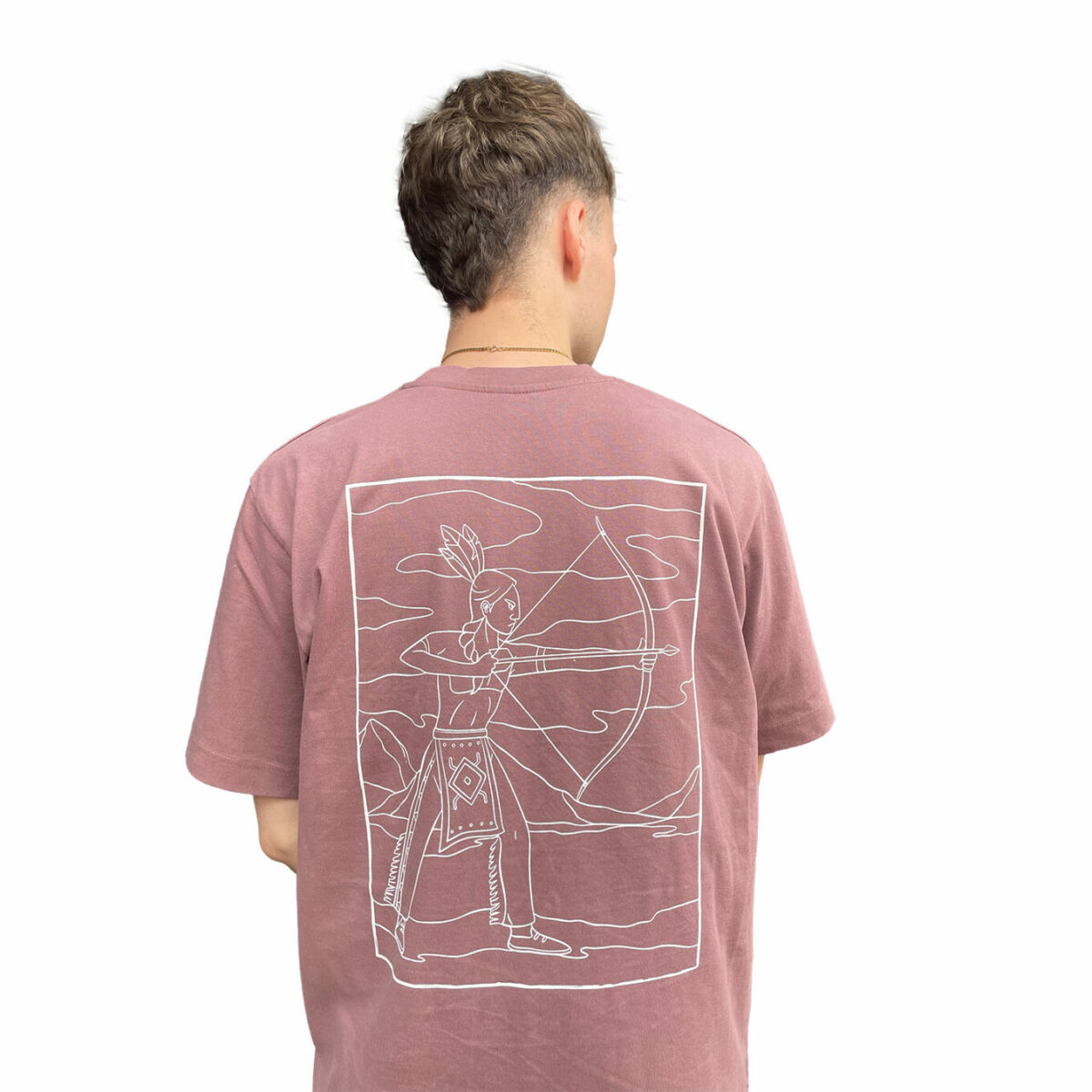 Indian Spirit  - Bow T-Shirt (brown/pink) - Afbeelding 1