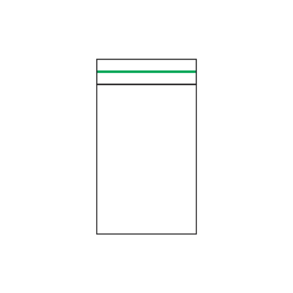 Zipper Bags Green Line - 100pcs (40x60x0,7)