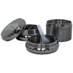 DRR | 1.7" 4Part Zinc Gem Grid Grinder (Gun Metal/Black) - Afbeelding 3