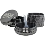DRR | 1.7" 4Part Zinc Gem Cut Skull 1 Grinder (Gun Metal/Black) - Afbeelding 2