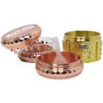 DRR | 1.7" 4Part Zinc Window Gem Cut Skull 1 Grinder (Copper Gold) - Afbeelding 3