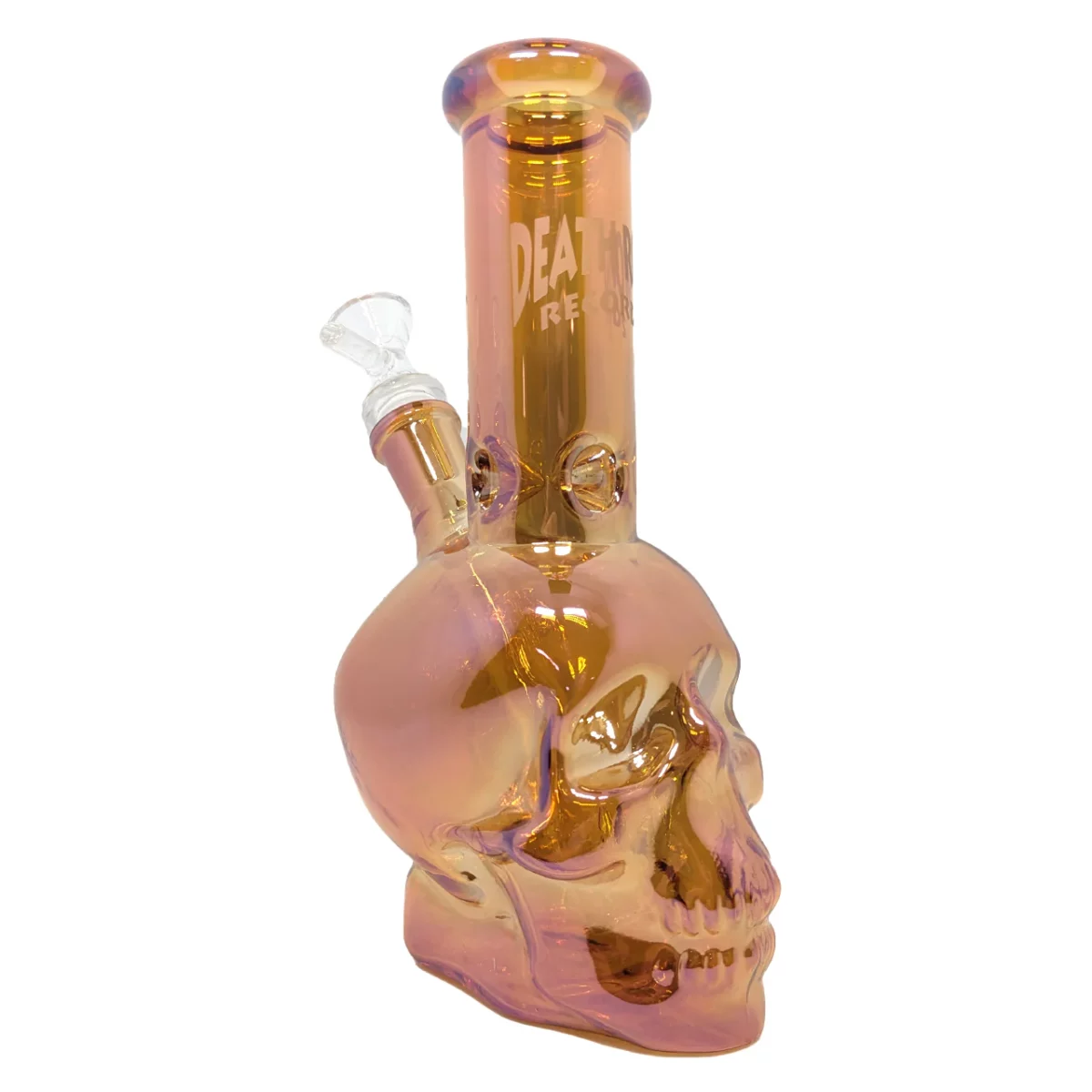 Death Row Records | 8" Assorted Metallic Skull Beaker Water Pipe (with 14M Bowl) - Afbeelding 4
