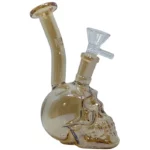 Death Row Records - 5.5" Assorted Metallic Skull Water Pipe - with 14M Bowl - Afbeelding 5