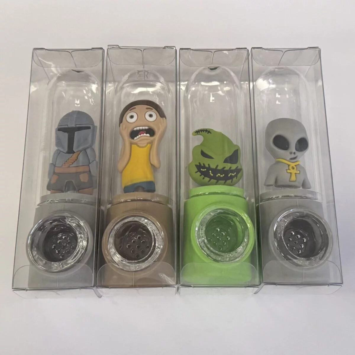 IMG_1471 Glass Smoking Pipe | Funny Designs (1pc) - Afbeelding 1