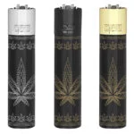 Metalen Clipper Aansteker | Leaves Silhouette