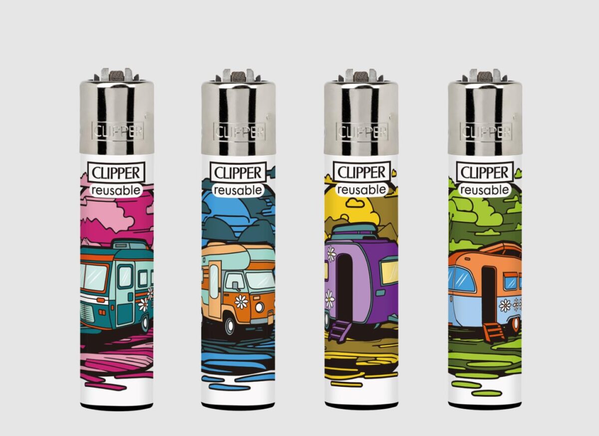 hippie caravan Classic Clipper Aansteker | Hippie Caravan (4 stuks) - Afbeelding 1