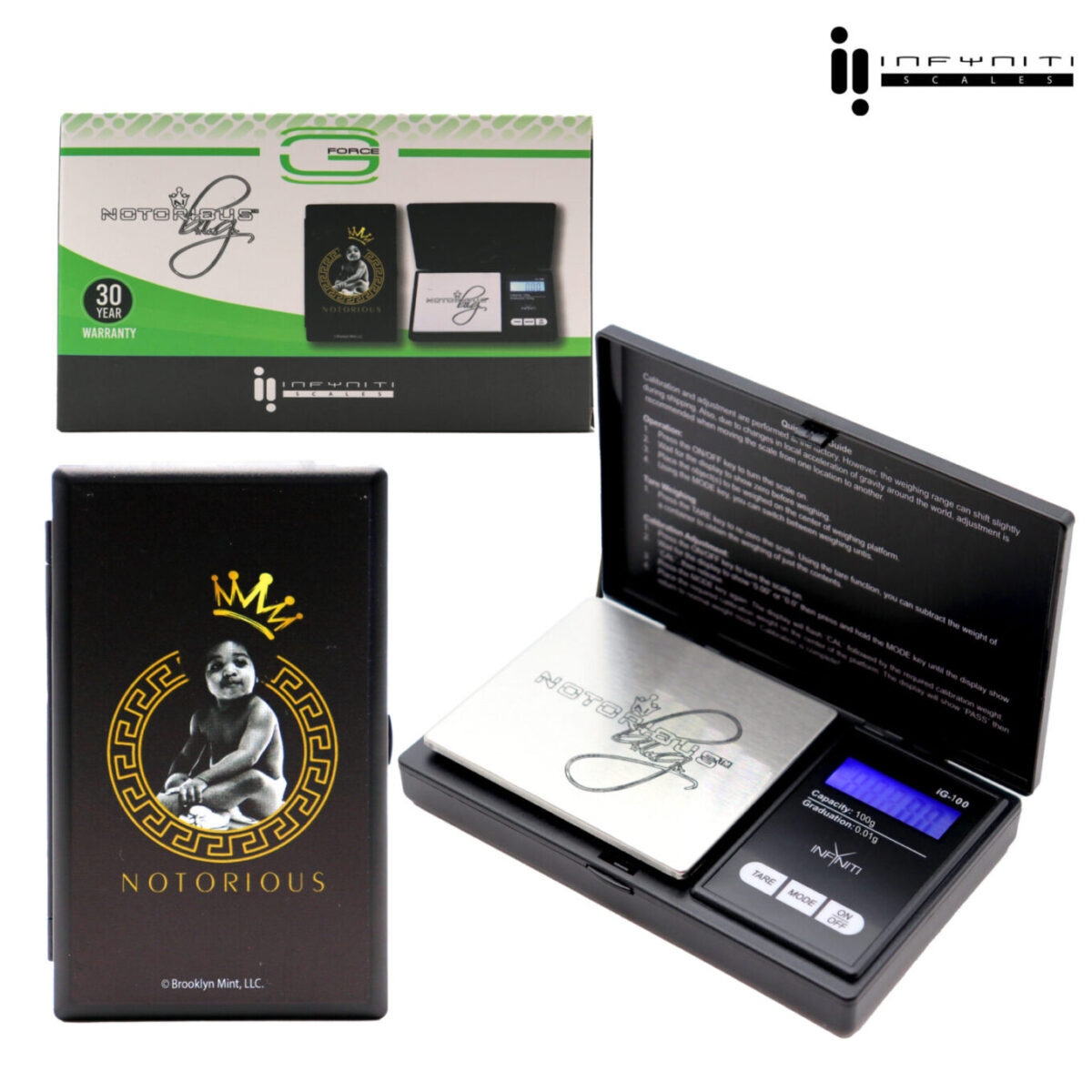 Pocket Scale | Notorious B.I.G. G-Force (100g X 0.01g) - Afbeelding 1