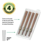 Hemper | Pre-Rolled Mini Size Glass Tipped Hemp Cones (4pcs) - Afbeelding 2
