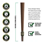 Hemper | Pre-Rolled King Size Glass Tipped Hemp Cones (2pcs) - Afbeelding 3