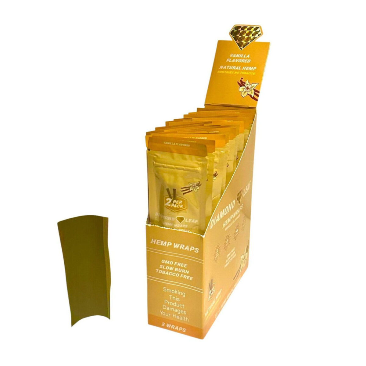 Diamond Leaf | Hemp Wraps Vanilla - Afbeelding 1