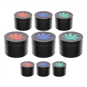 Atomic Metal Grinder Leaf - 4 Parts 3 Sizes & Colors