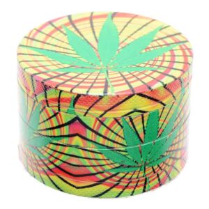 Atomic Metal Grinder Leaf 360° Imprint - 4 Parts (yellow)