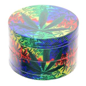 Atomic Metal Grinder Leaf 360° Imprint - 4 Parts (blue)