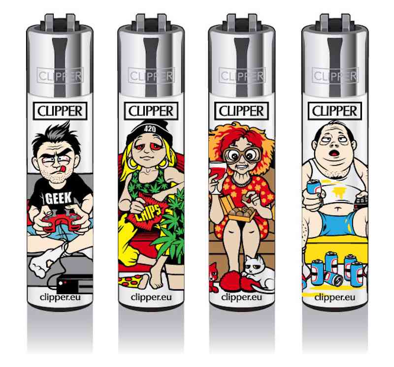 Classic Clipper Aansteker | Couch Potatoes (4 stuks)