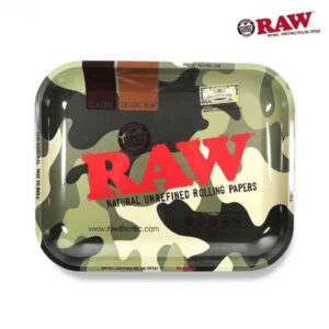 RAW Metal Rolling Tray Large - Camo (27,5 x 34,5 cm)