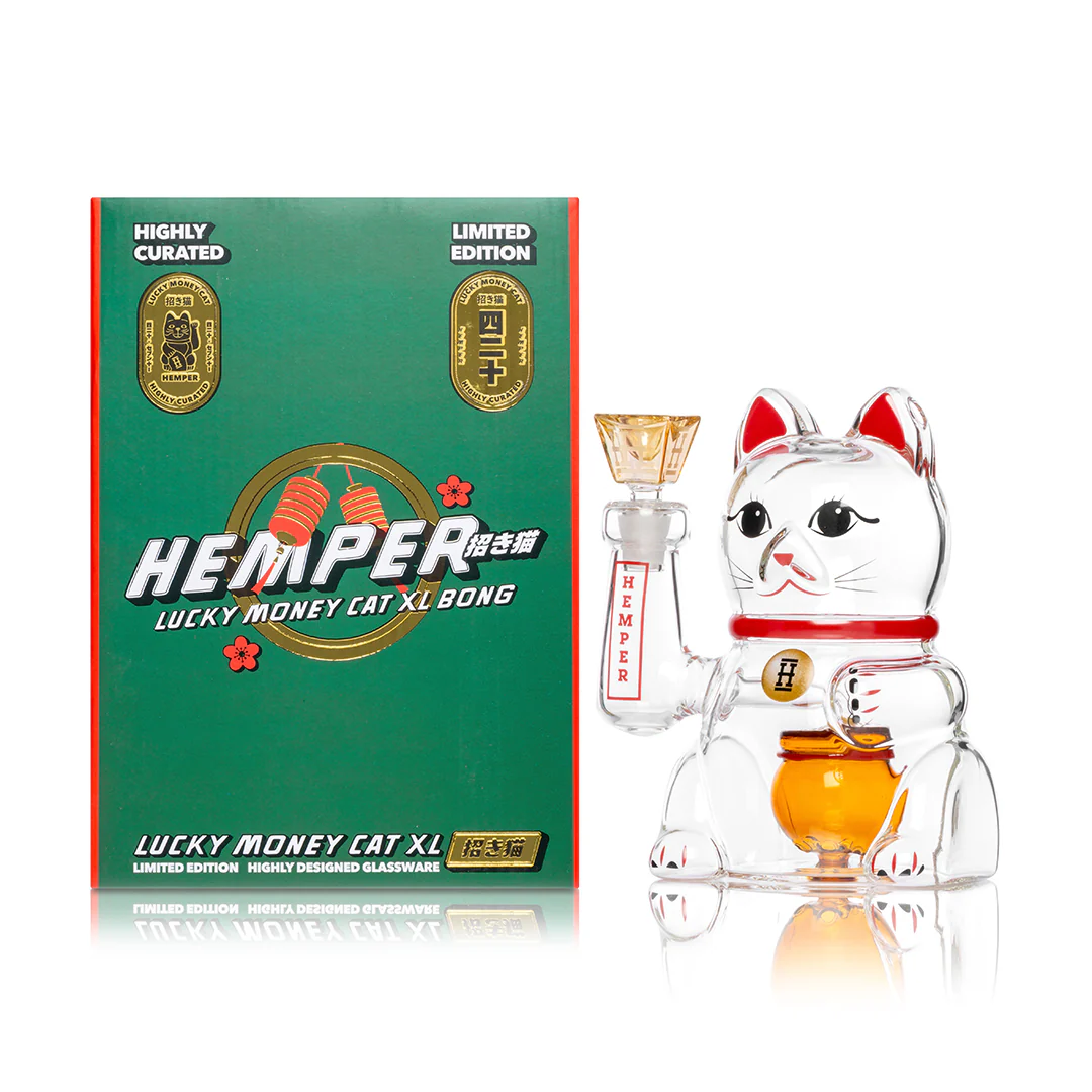 Lucky Cat XL Bong 7"