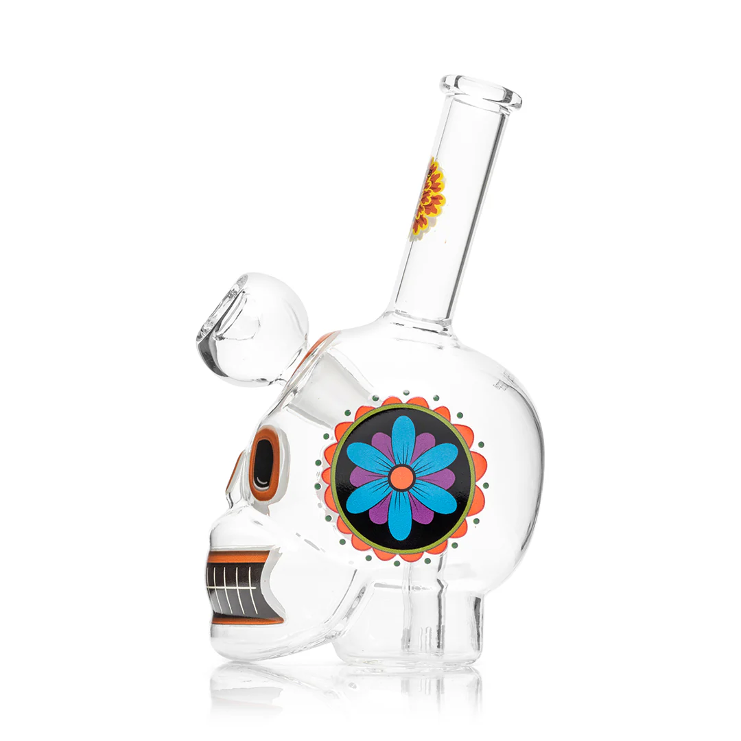 Dia De Los Muertos Skull Bong 6.1" - Afbeelding 3