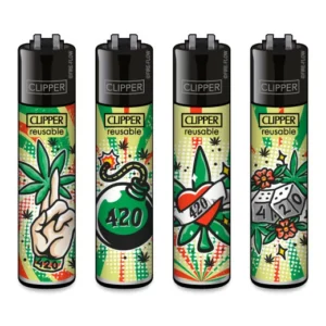 Classic Clipper Aansteker | 420 Tattoo (4 stuks)