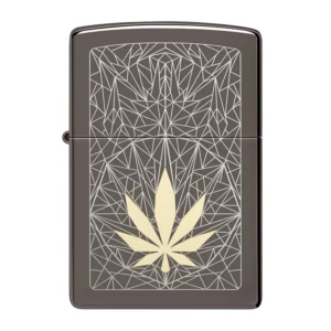Zippo | Cannabis Design Laser Two Tone Black Ice