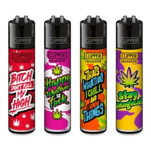 Classic Clipper Aansteker | Weed Statements #6 (4 stuks)