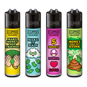 Classic Clipper Aansteker | Money Slogan (4 stuks)