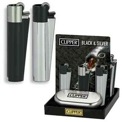 Metalen Clipper Aansteker | Black 'n Silver