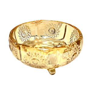 Diamond Leaf | Glass Ashtray (gold)