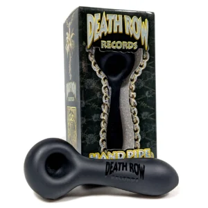 Death Row Records | 4" Sand Blasted Spoon Hand Pipe (Black)