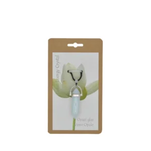 Kristalpunt Ketting Opaal Glas