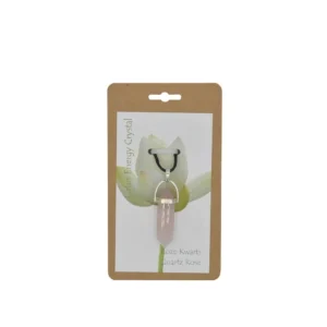 Kristalpunt Ketting Roze Kwarts