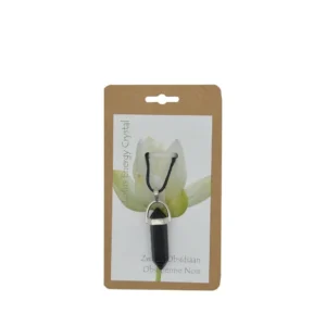 Kristalpunt Ketting Zwarte Obsidiaan