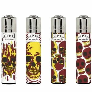 Classic Clipper Aansteker | Fire Skulls (4 stuks)