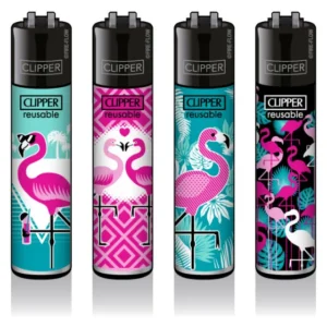 Classic Clipper Aansteker | Flamingos (4 stuks)