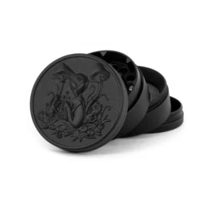 Matt Black Metal Grinder 50mm Ø / 4 parts – Mushroom Alien
