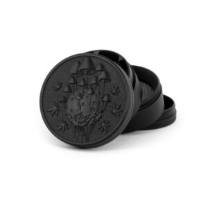 Matt Black Metal Grinder 50mm Ø / 4 parts – Mushrooms