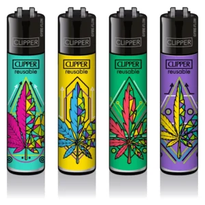 Classic Clipper Aansteker | Geometrical Leaves #2 (4 stuks)