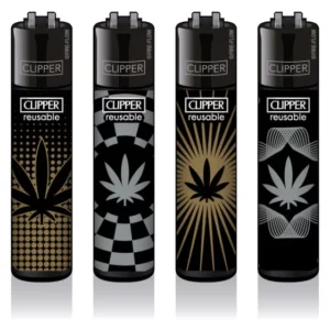 Classic Clipper Aansteker | Gold & Silver Leaves (4 stuks)