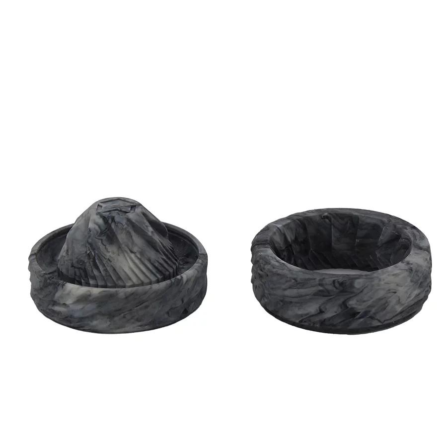 Black Marble Hasj Grinder – Grey - Afbeelding 2