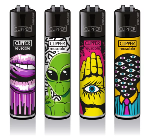 Classic Clipper Aansteker | Love Martians (4 stuks)