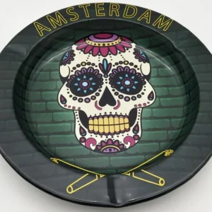 Amsterdam Skull Metal Ashtray